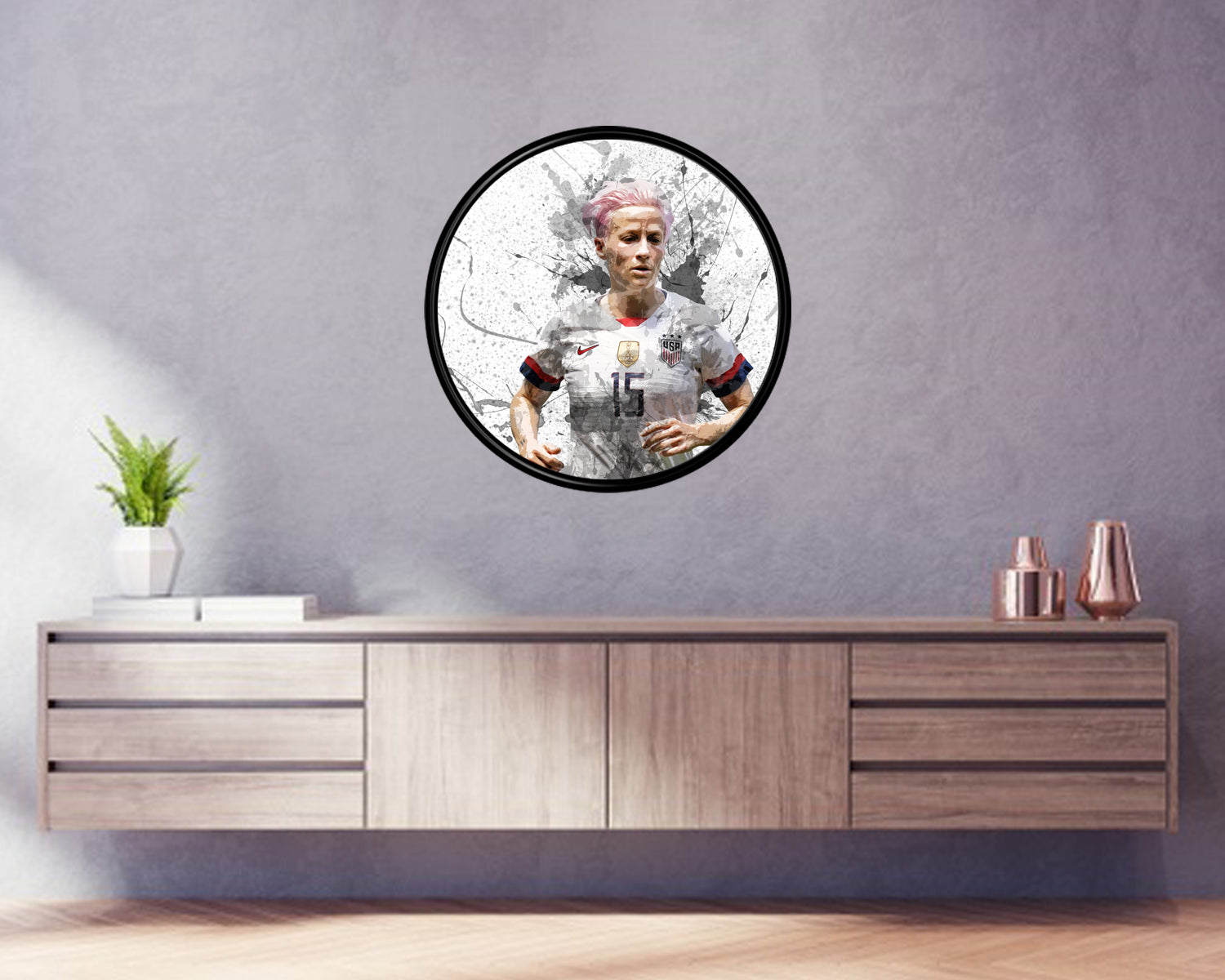 Megan Rapinoe Round Wall Art