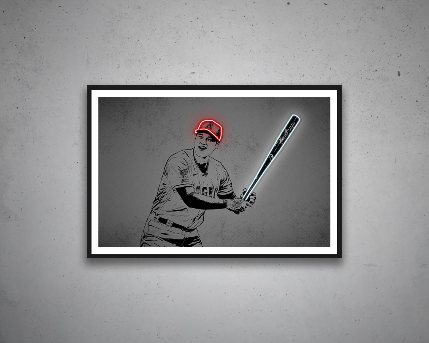 Arte mural en lienzo de Shohei Ohtani