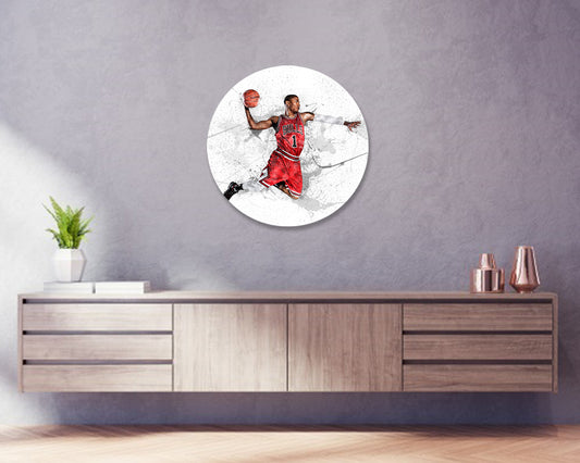 Cuadro de pared redondo Derrick Rose