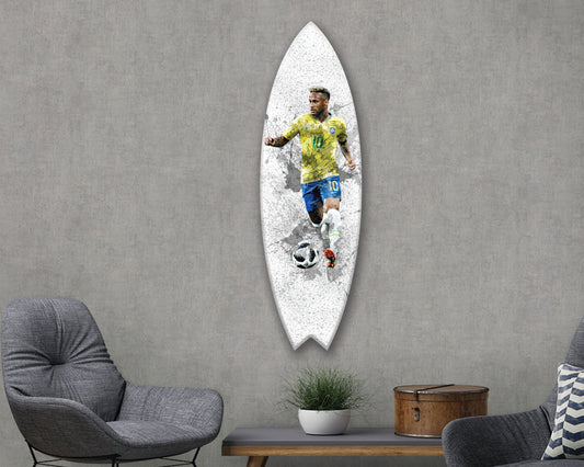 Tabla de surf acrílica de Neymar Brasil para pared