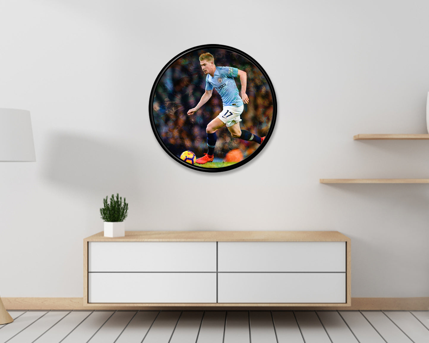 Kevin De Bruyne Round Wall Art