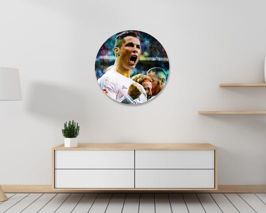 Cristiano Ronaldo Round Wall Art