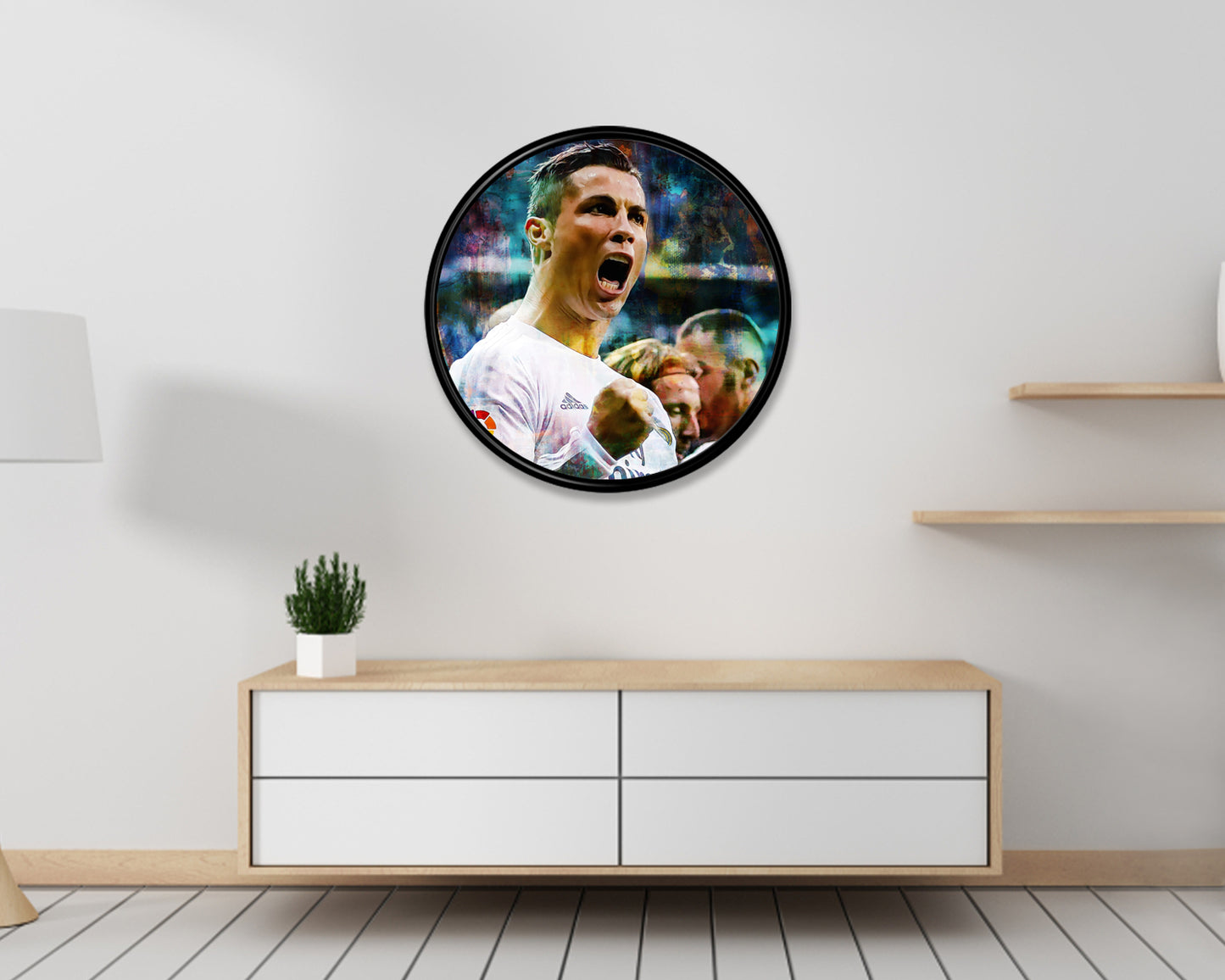 Cristiano Ronaldo Round Wall Art