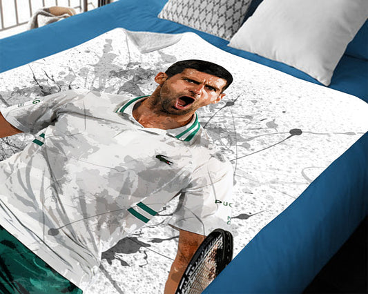 Novak Djokovic Splash Effect Fleece Blanket