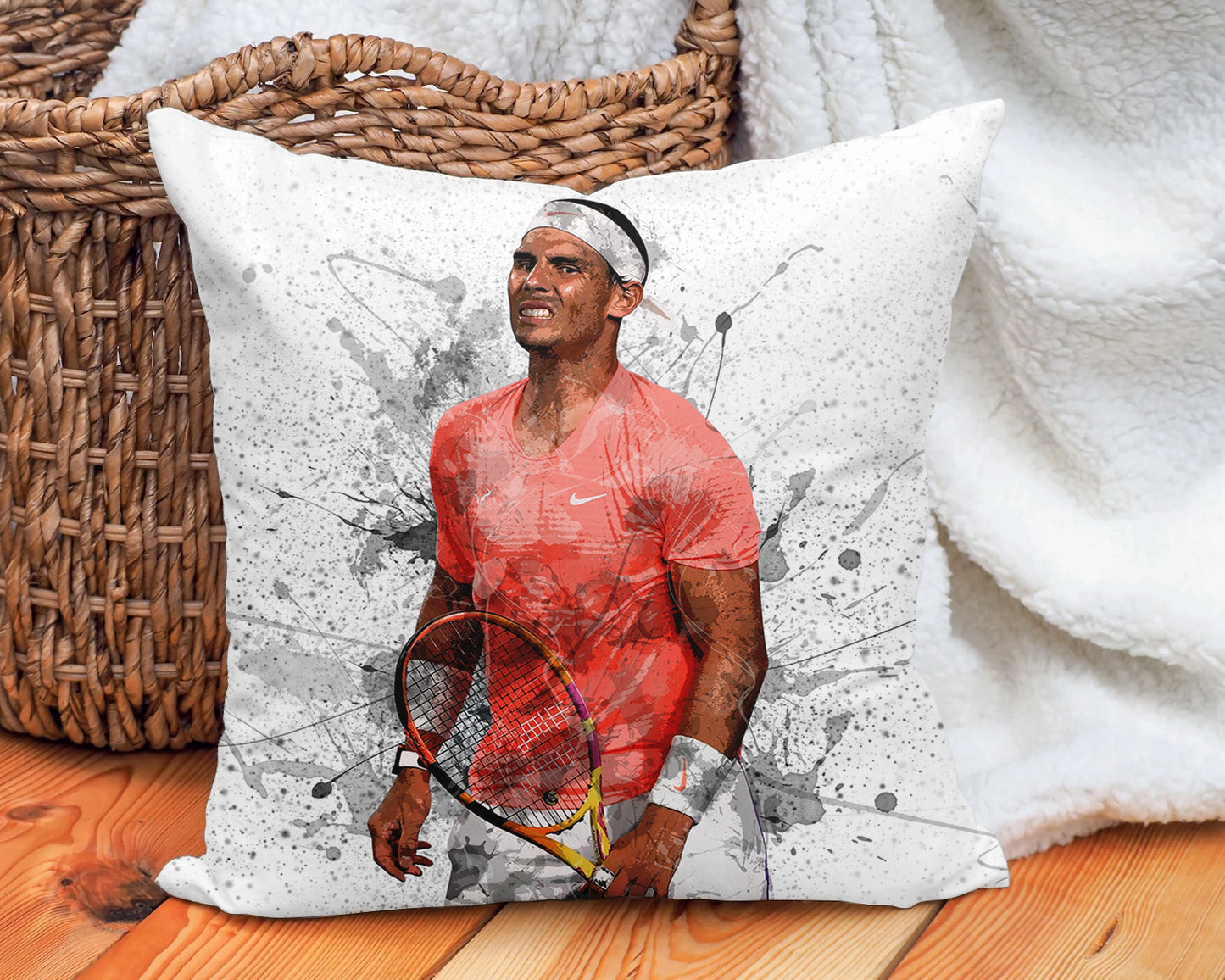 Rafael Nadal Splash Effect Pillow