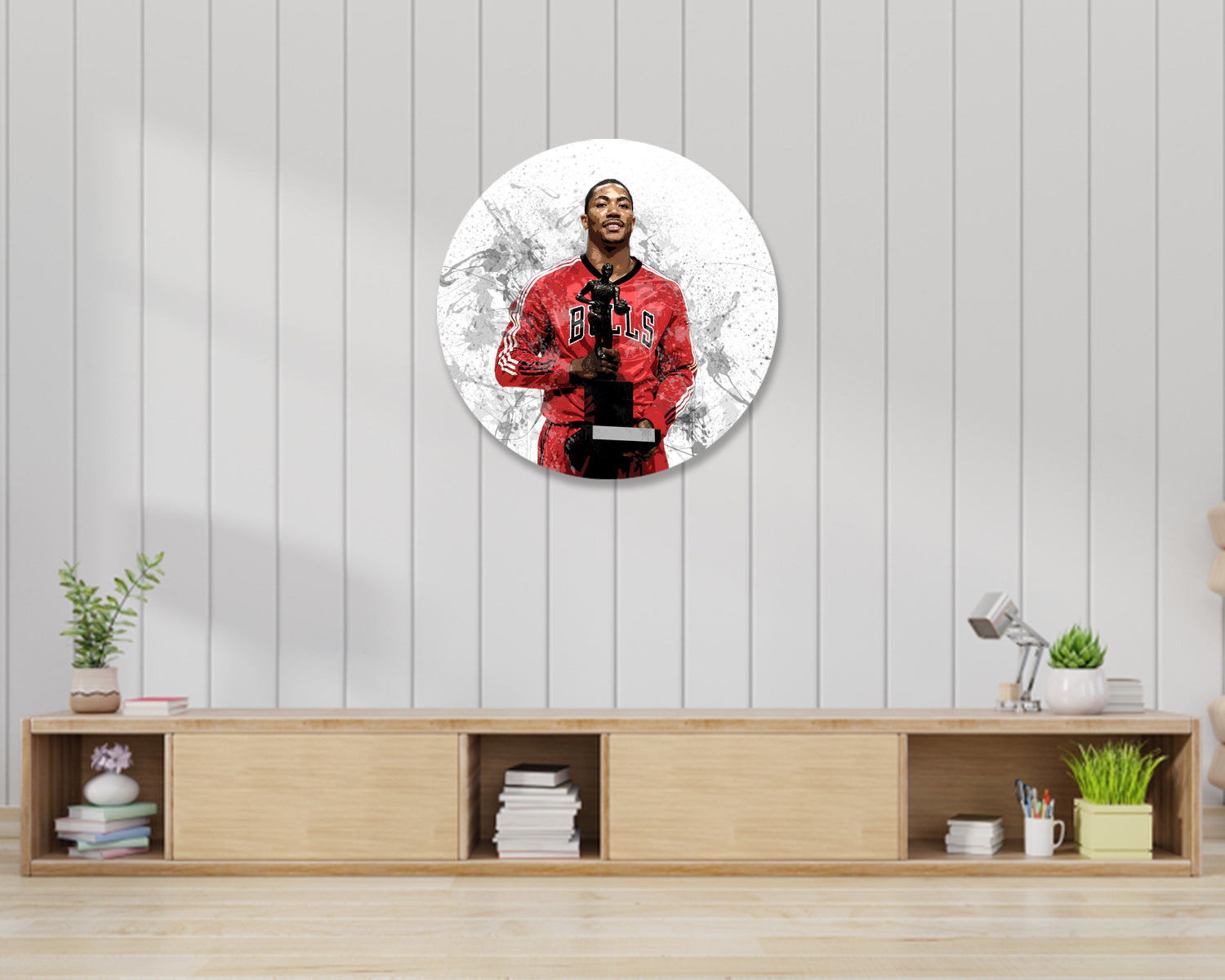 Derrick Rose Round Wall Art