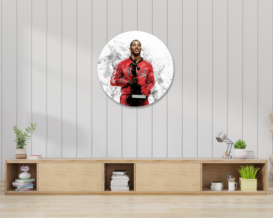 Derrick Rose Round Wall Art