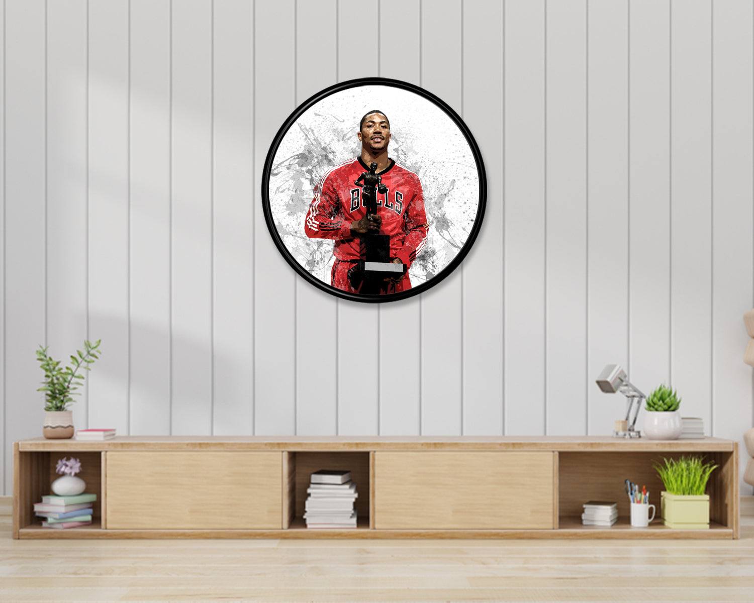 Derrick Rose Round Wall Art