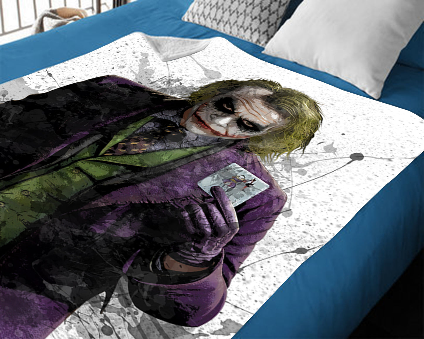 Manta polar con efecto salpicadura de Joker