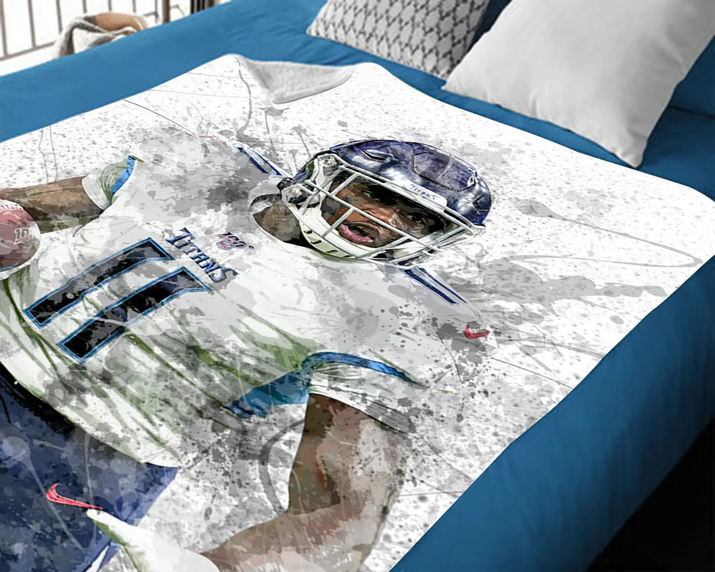 Manta polar AJ Brown con estampados de efecto salpicado