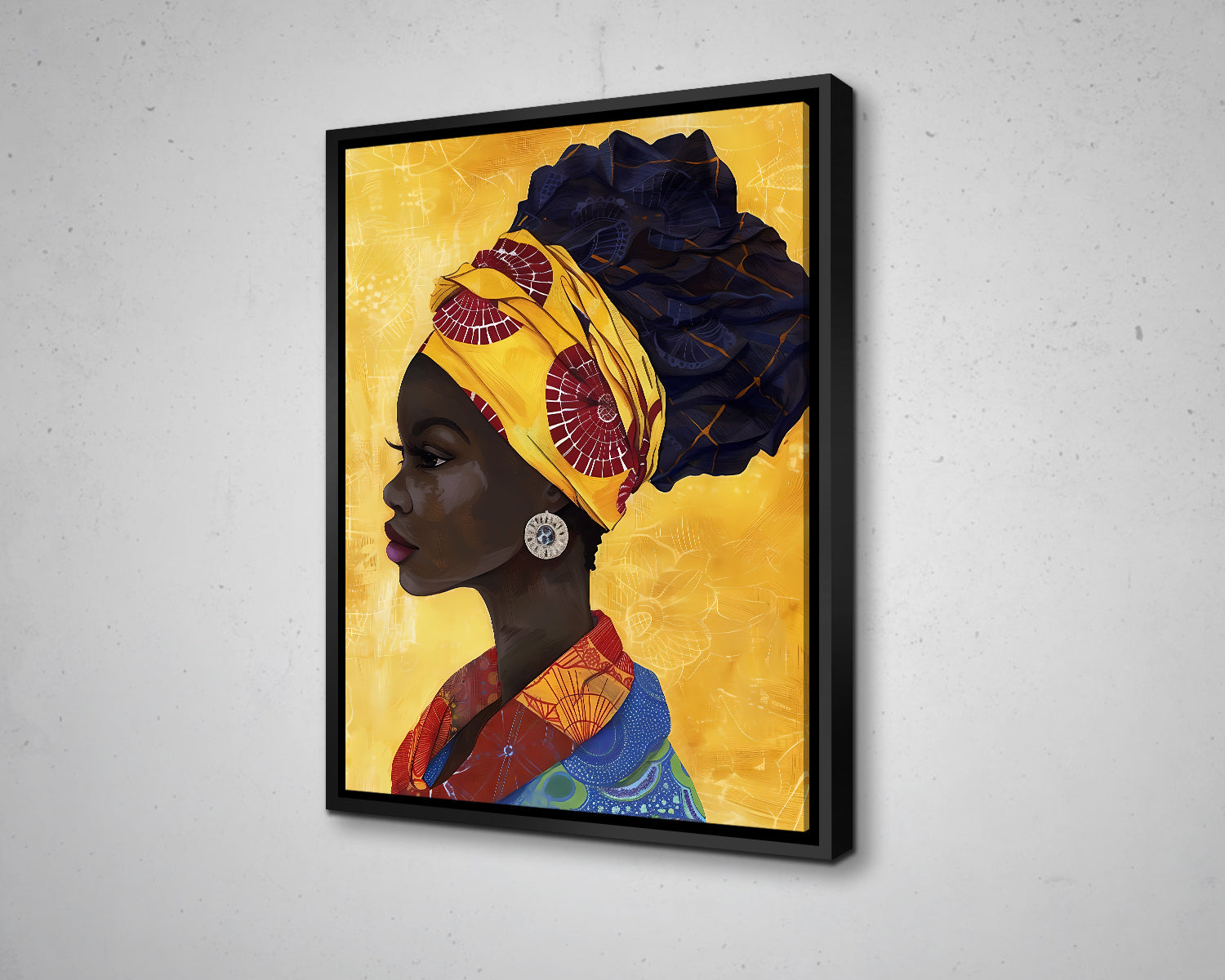 African Woman Portrait Abstract Canvas Art