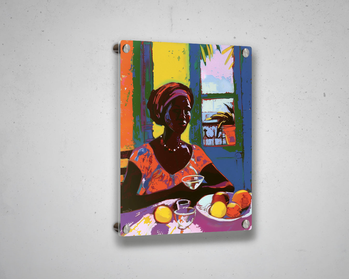 African Woman Portrait Abstract Canvas Art