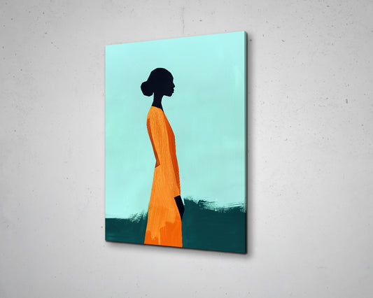 African Woman Portrait Abstract Painting Canvas Art