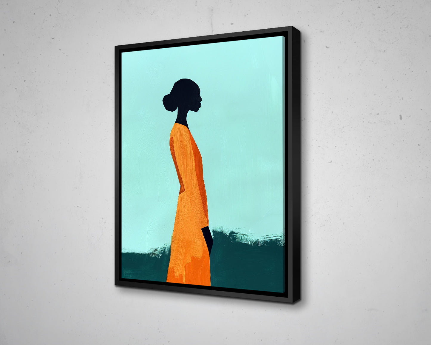 African Woman Portrait Abstract Painting Canvas Art