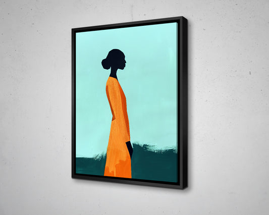 African Woman Portrait Abstract Painting Canvas Art