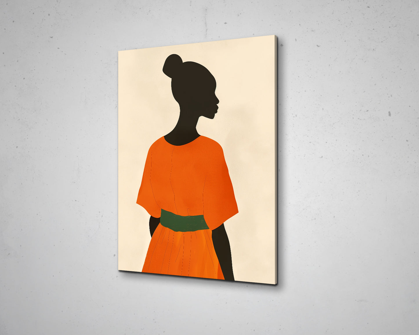 African Woman Portrait Abstract Painting Canvas Art