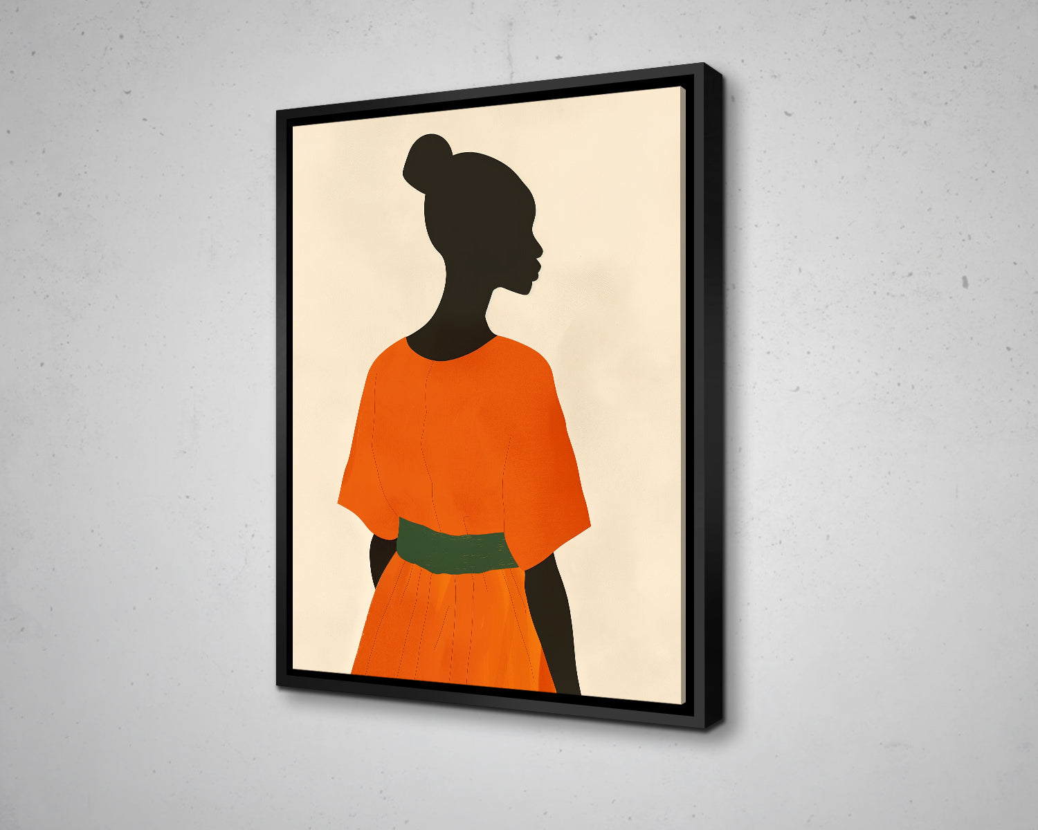 African Woman Portrait Abstract Painting Canvas Art