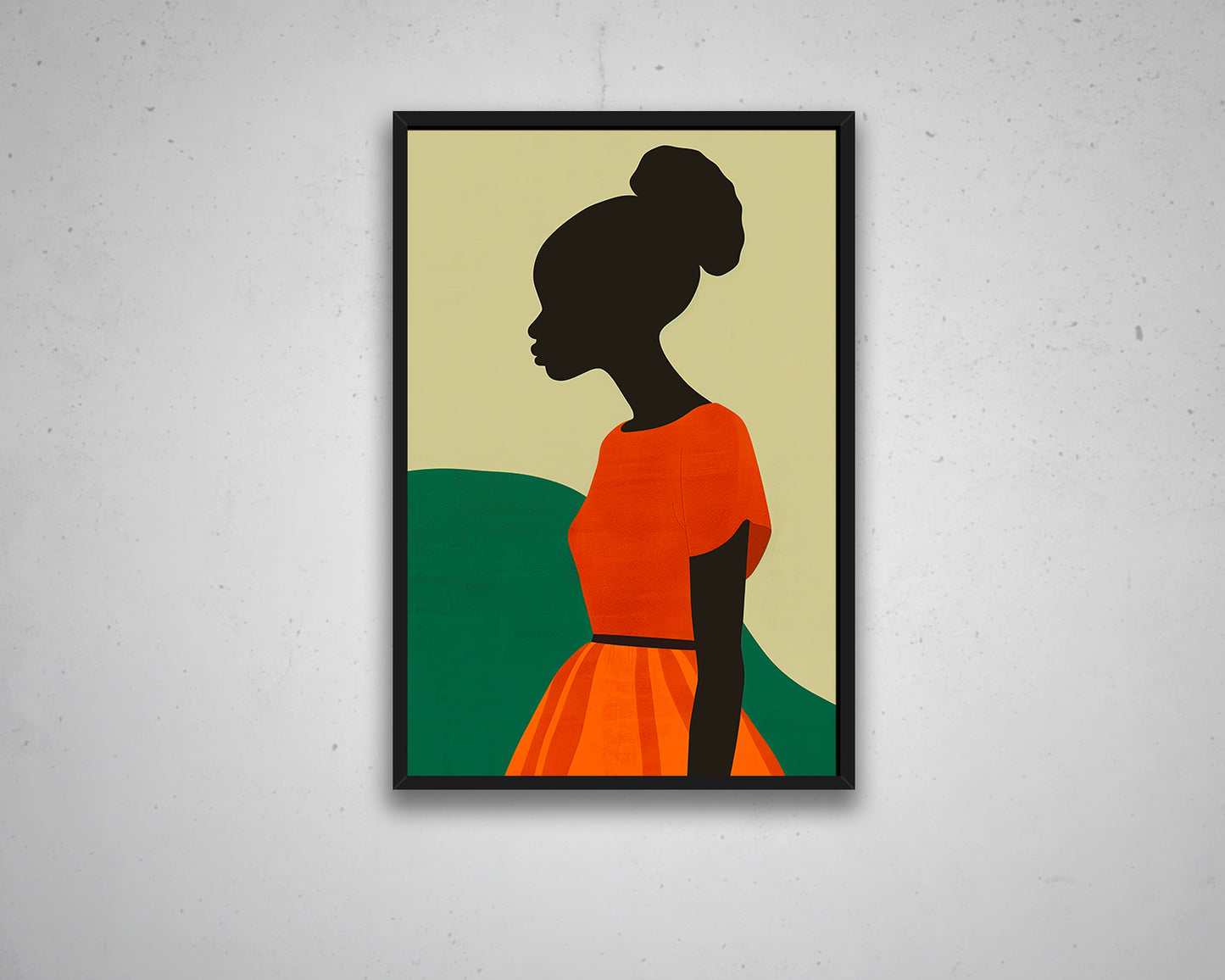 African Woman Portrait Abstract Painting Canvas Art