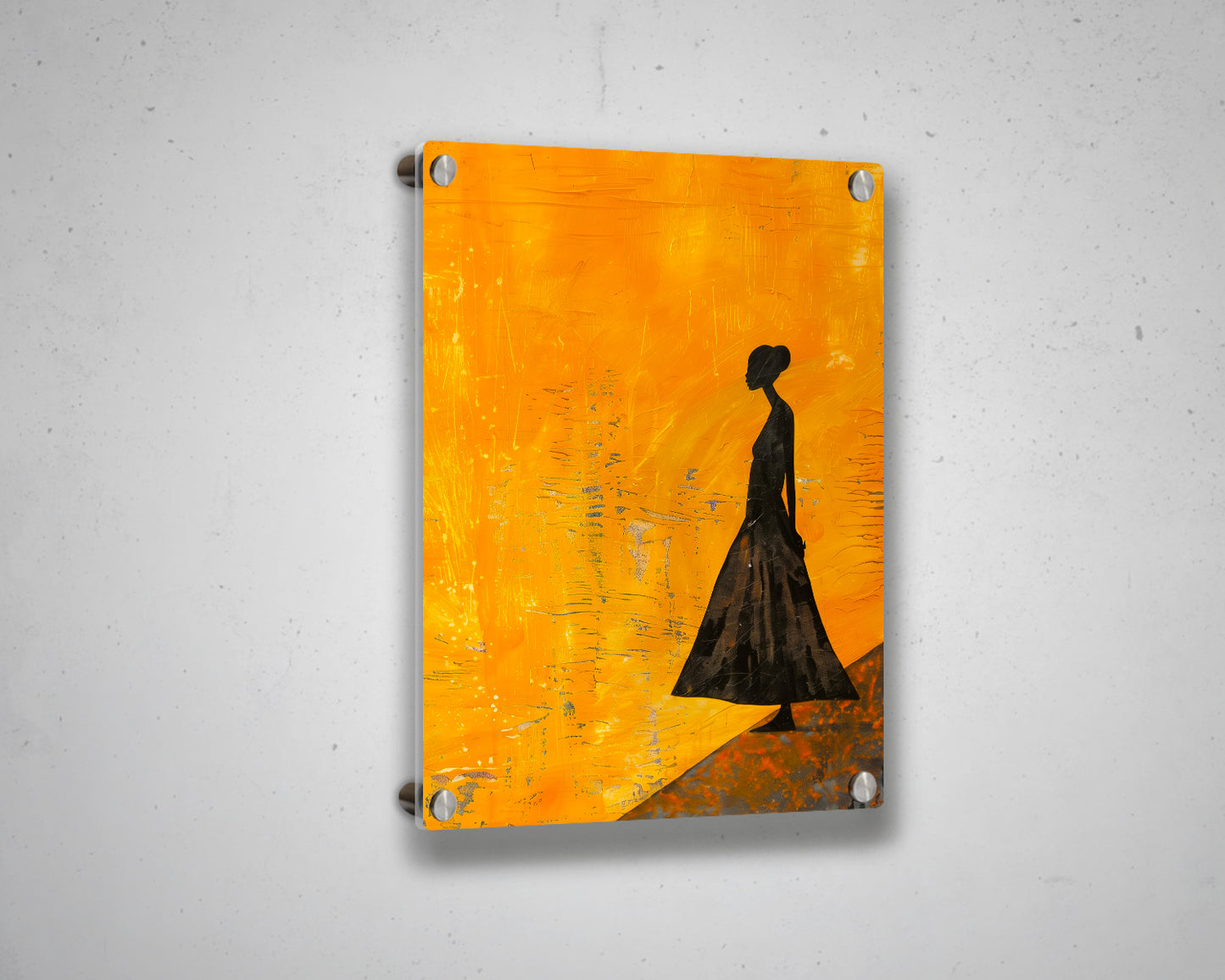 African Woman Watercolor Painting Portrait Abstract Canvas Art