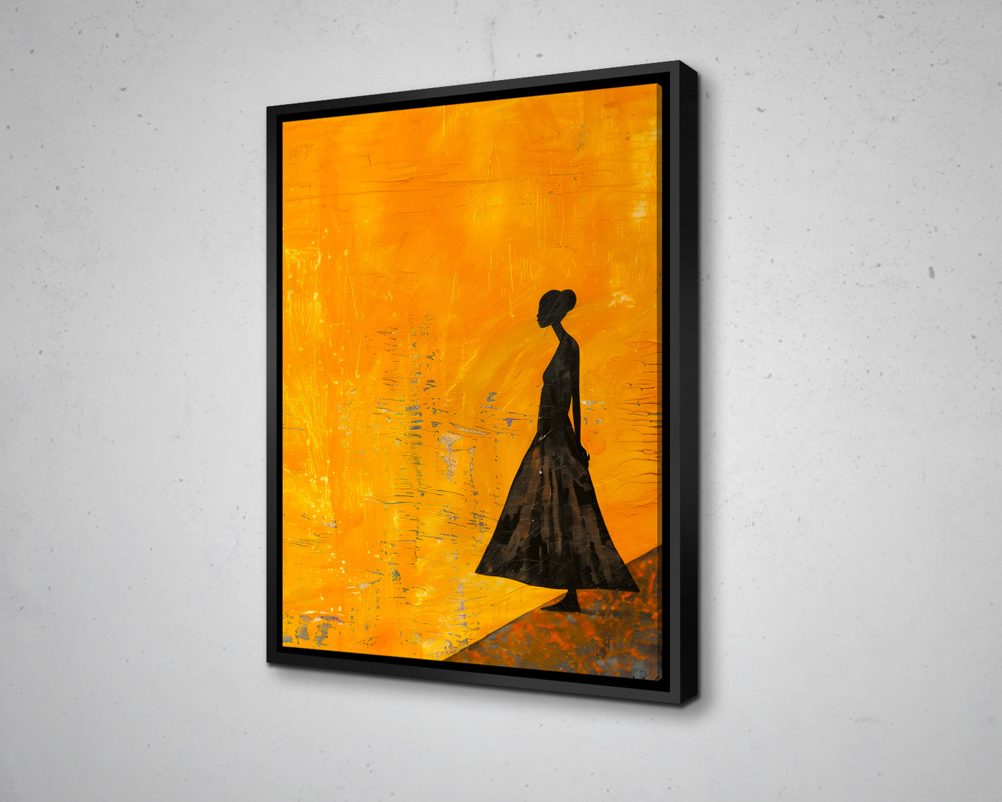 African Woman Watercolor Painting Portrait Abstract Canvas Art