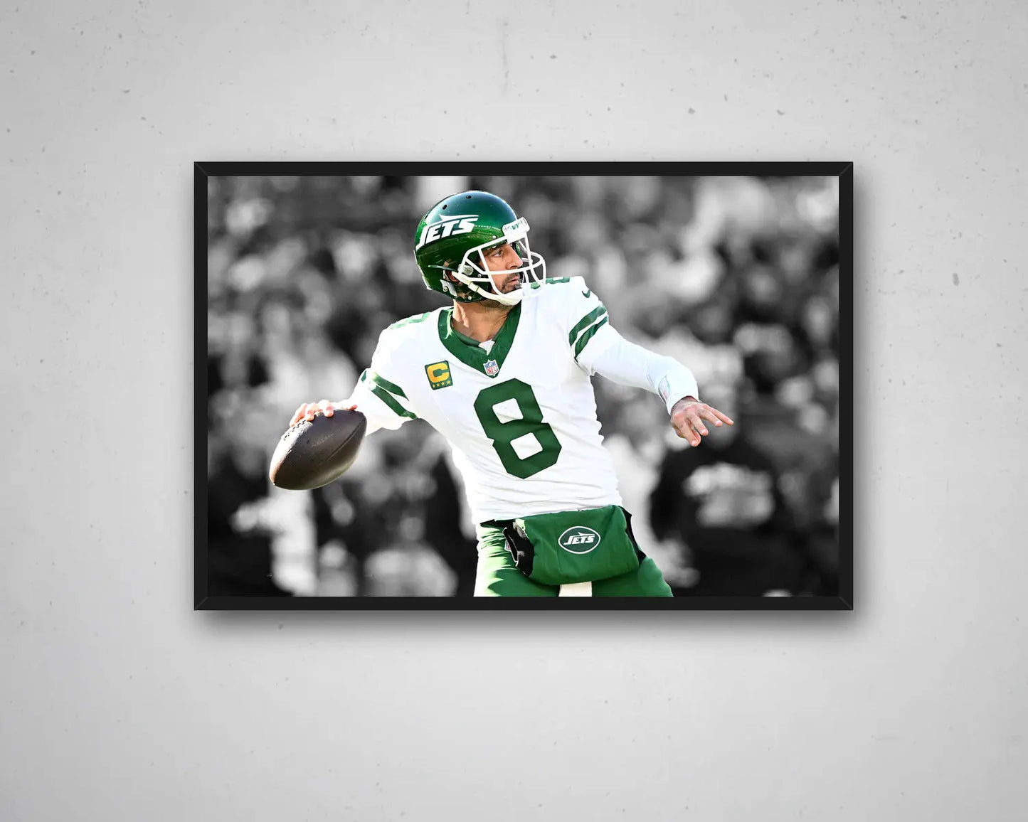 Aaron Rodgers Black & White Canvas Art