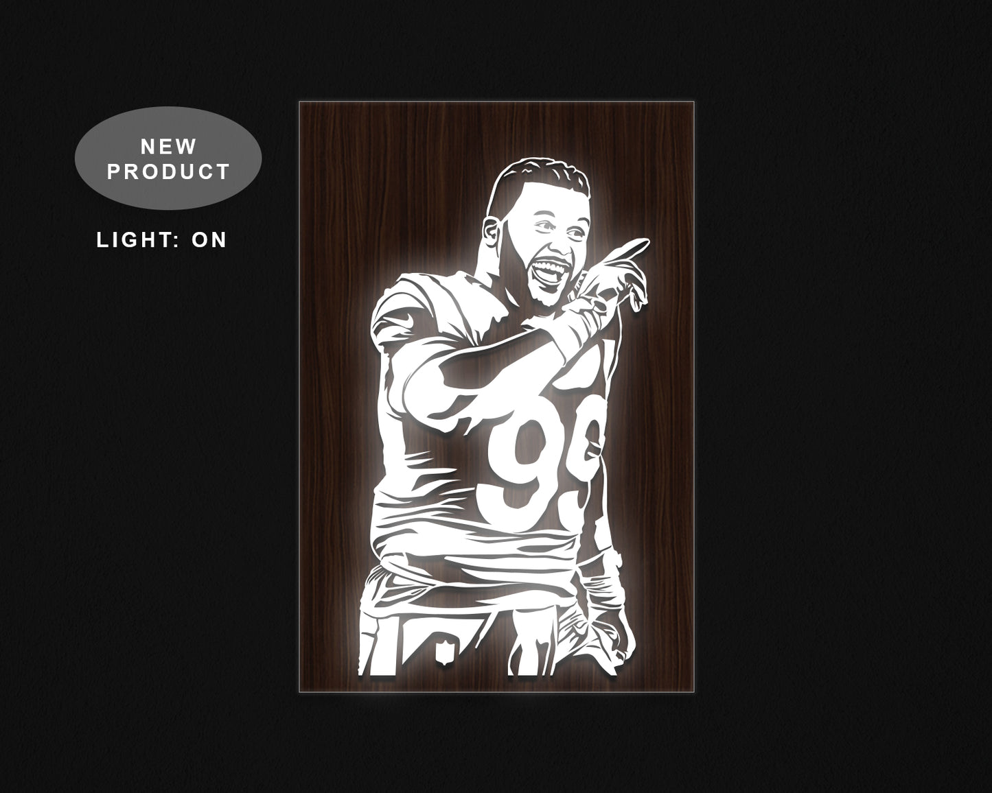 Aaron Donald LED Wooden Decal
