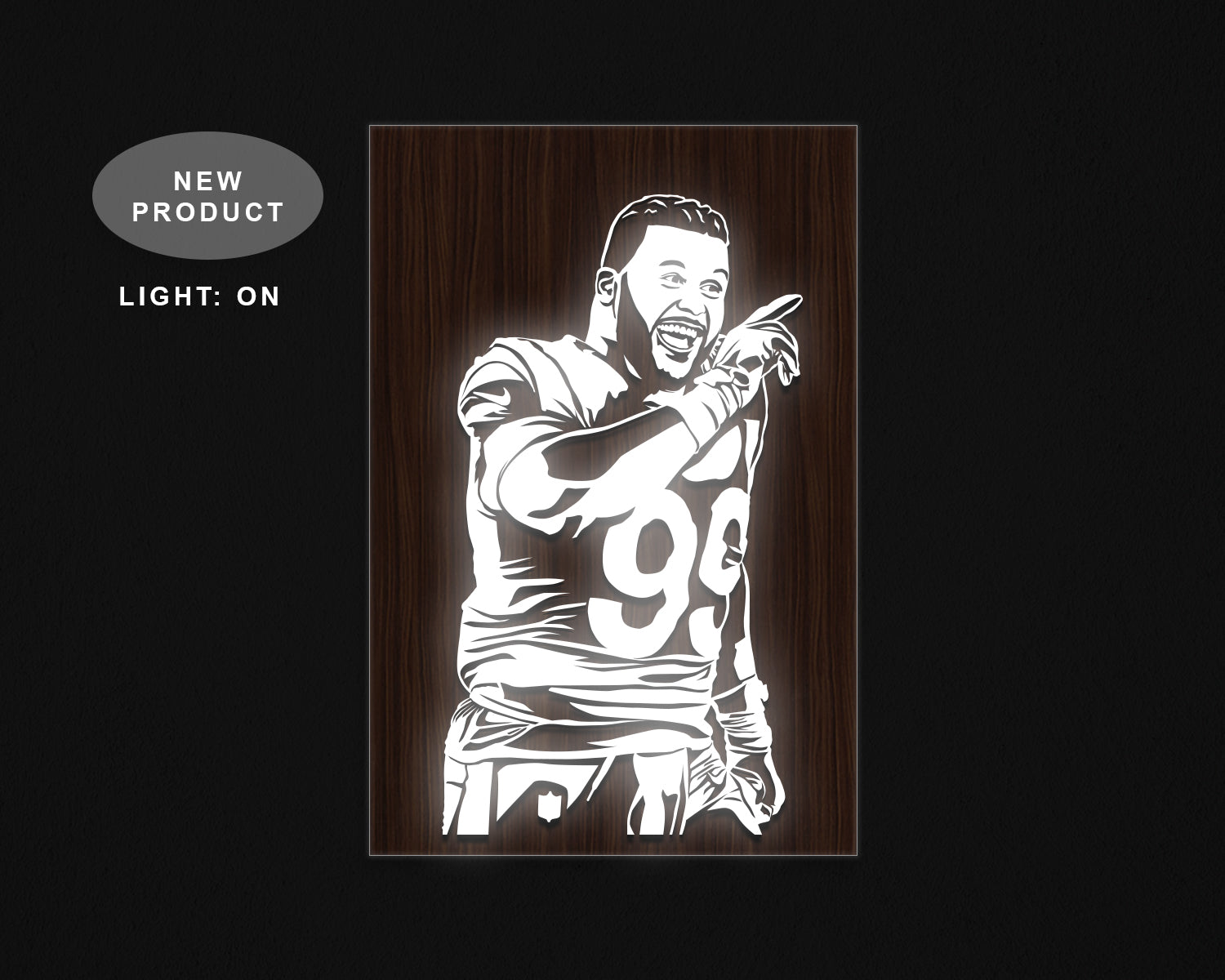 Aaron Donald LED Wooden Decal