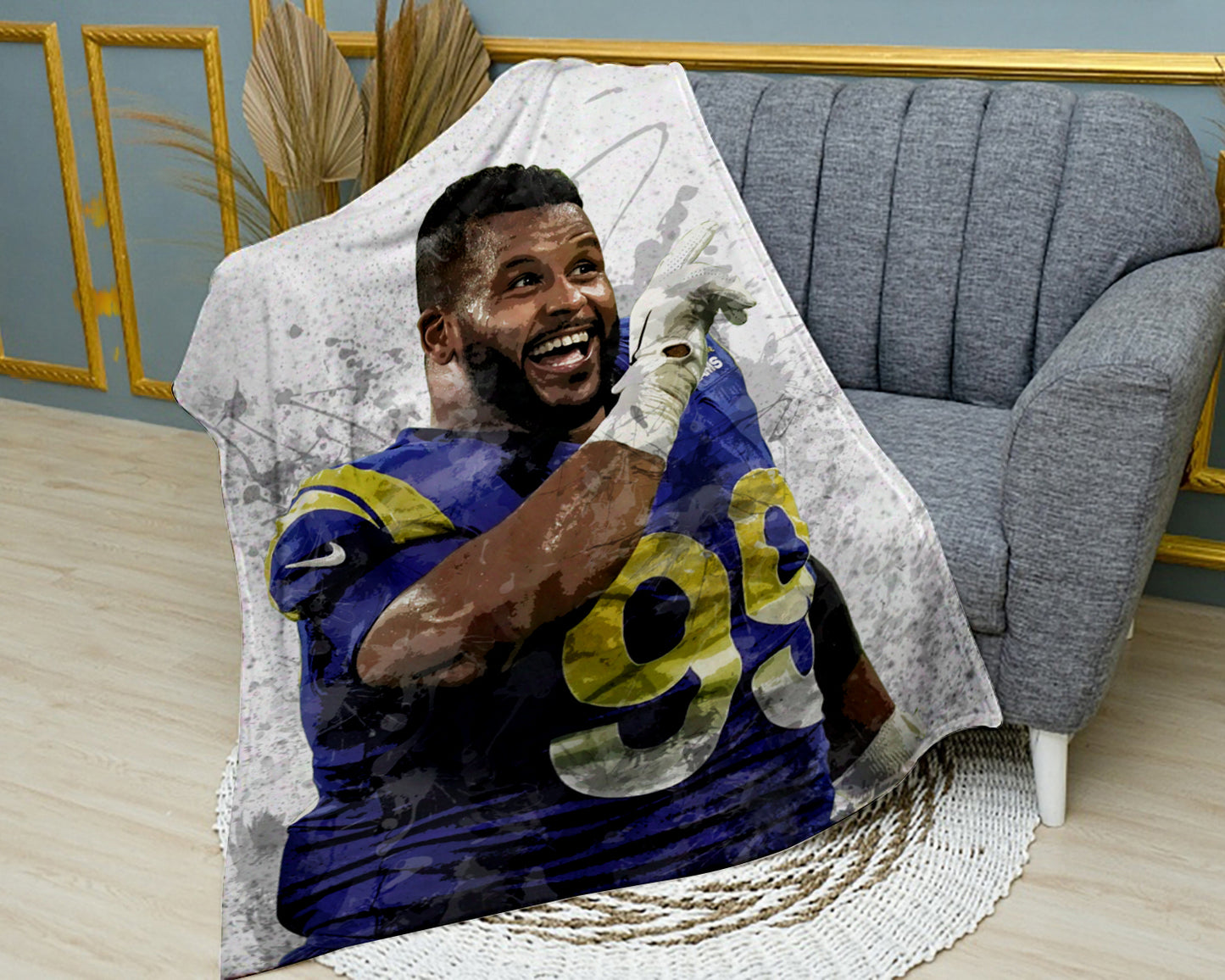 Aaron Donald Los Angeles Rams Fleece Blanket