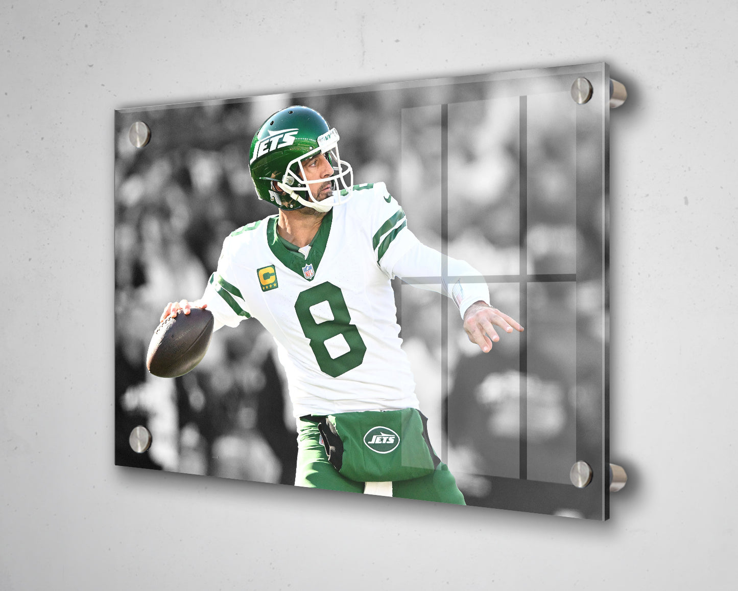 Aaron Rodgers Black & White Canvas Art