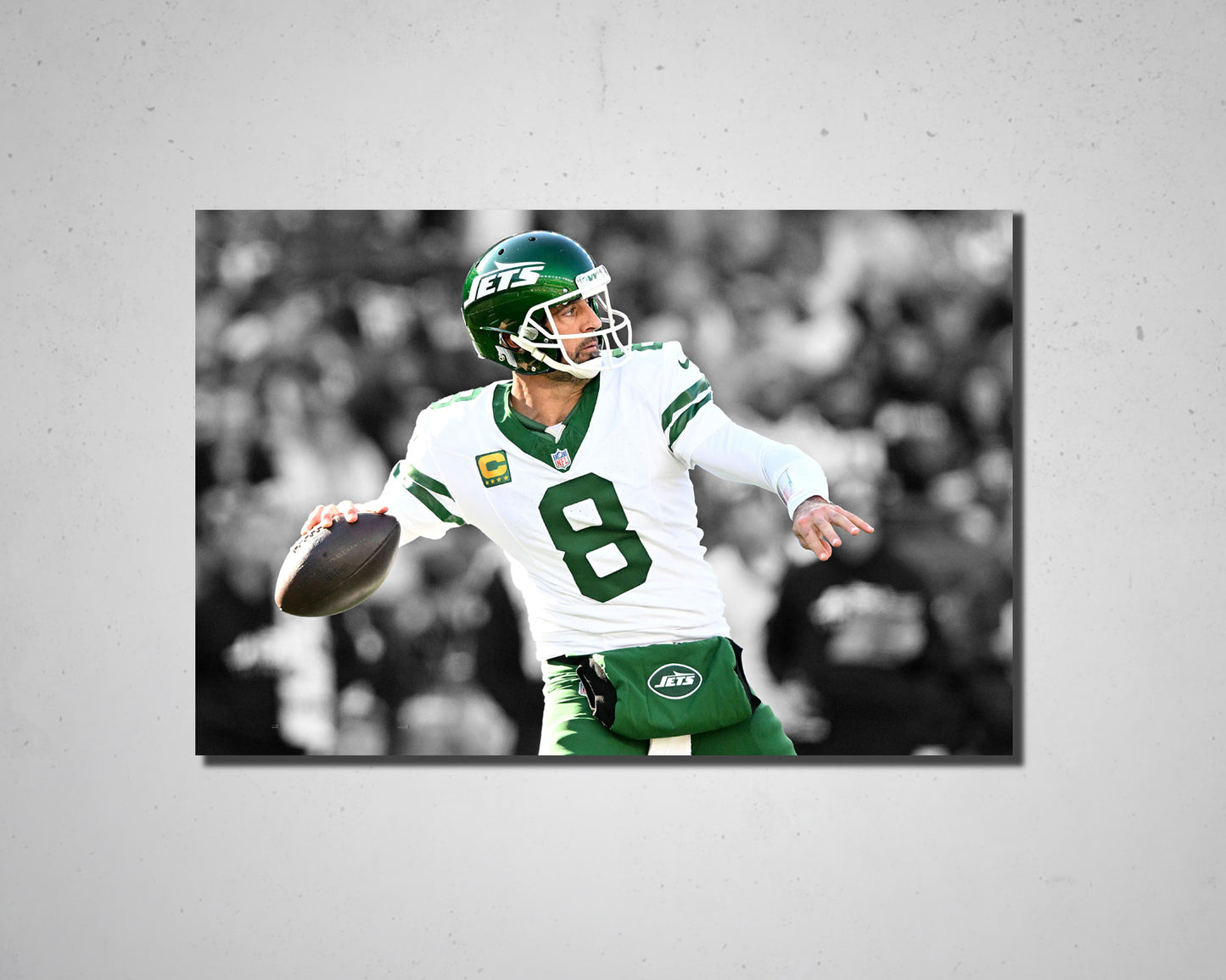 Aaron Rodgers Black & White Canvas Art