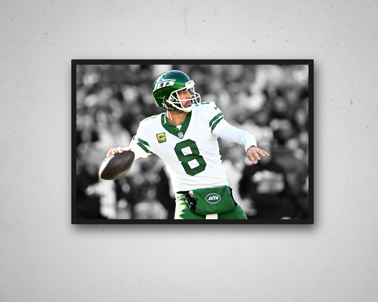 Aaron Rodgers Black & White Canvas Art