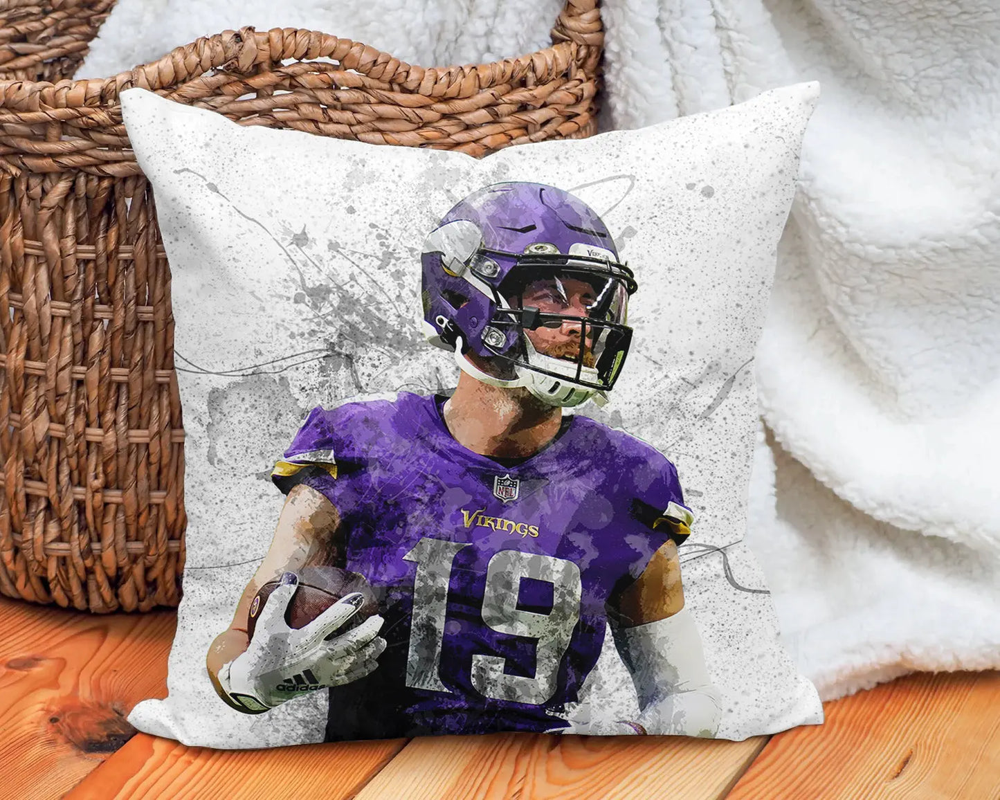 Adam Thielen Splash Effect Pillow