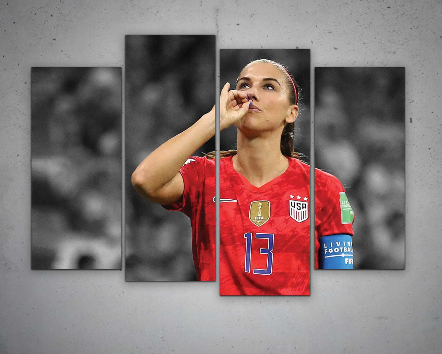 Alex Morgan Black & White Canvas Art