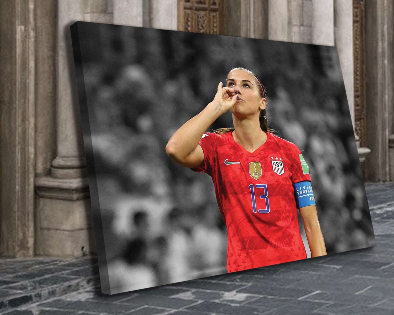 Alex Morgan Black & White Canvas Art