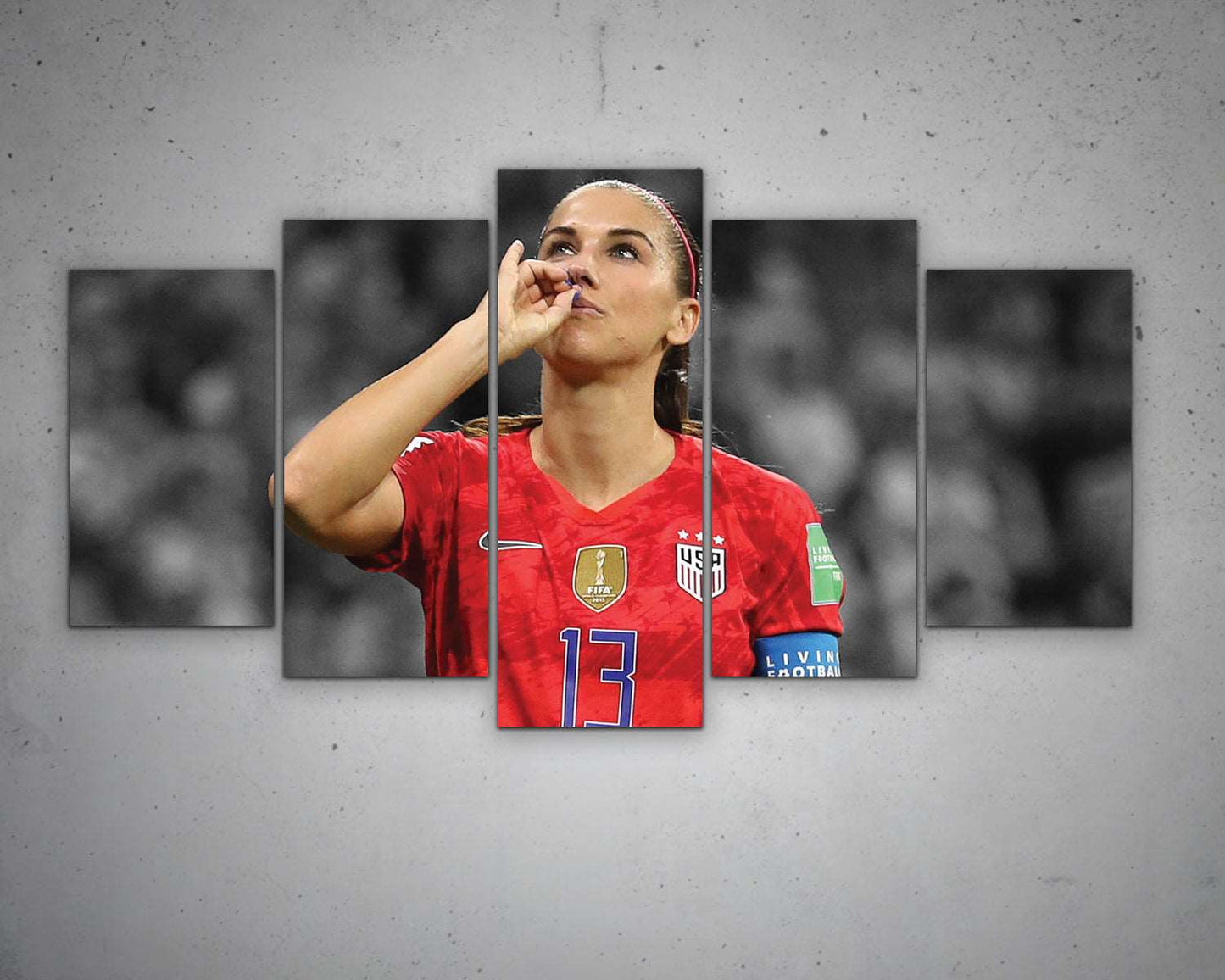 Alex Morgan Black & White Canvas Art