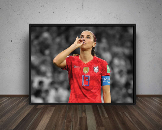 Alex Morgan Black & White Canvas Art