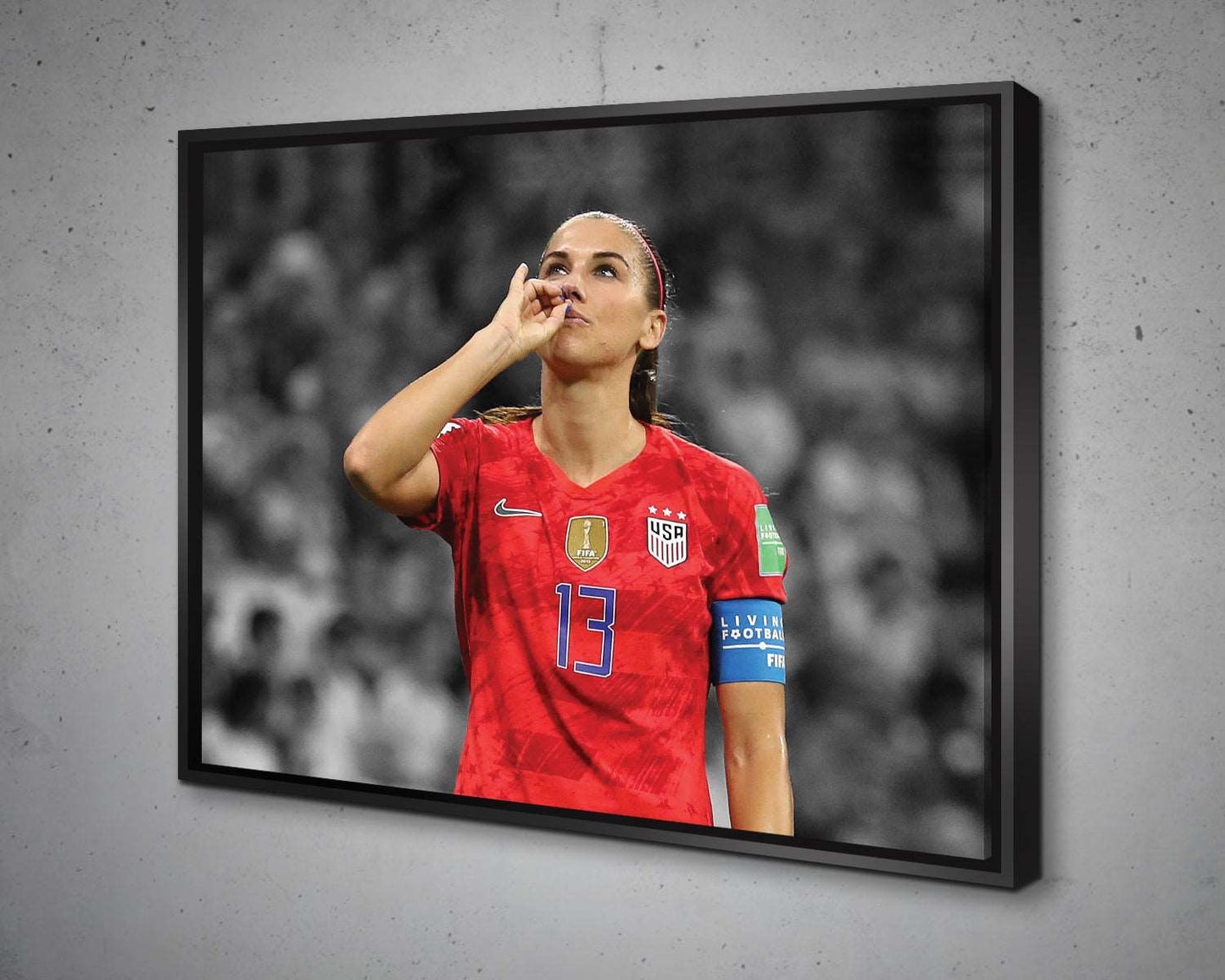 Alex Morgan Black & White Canvas Art