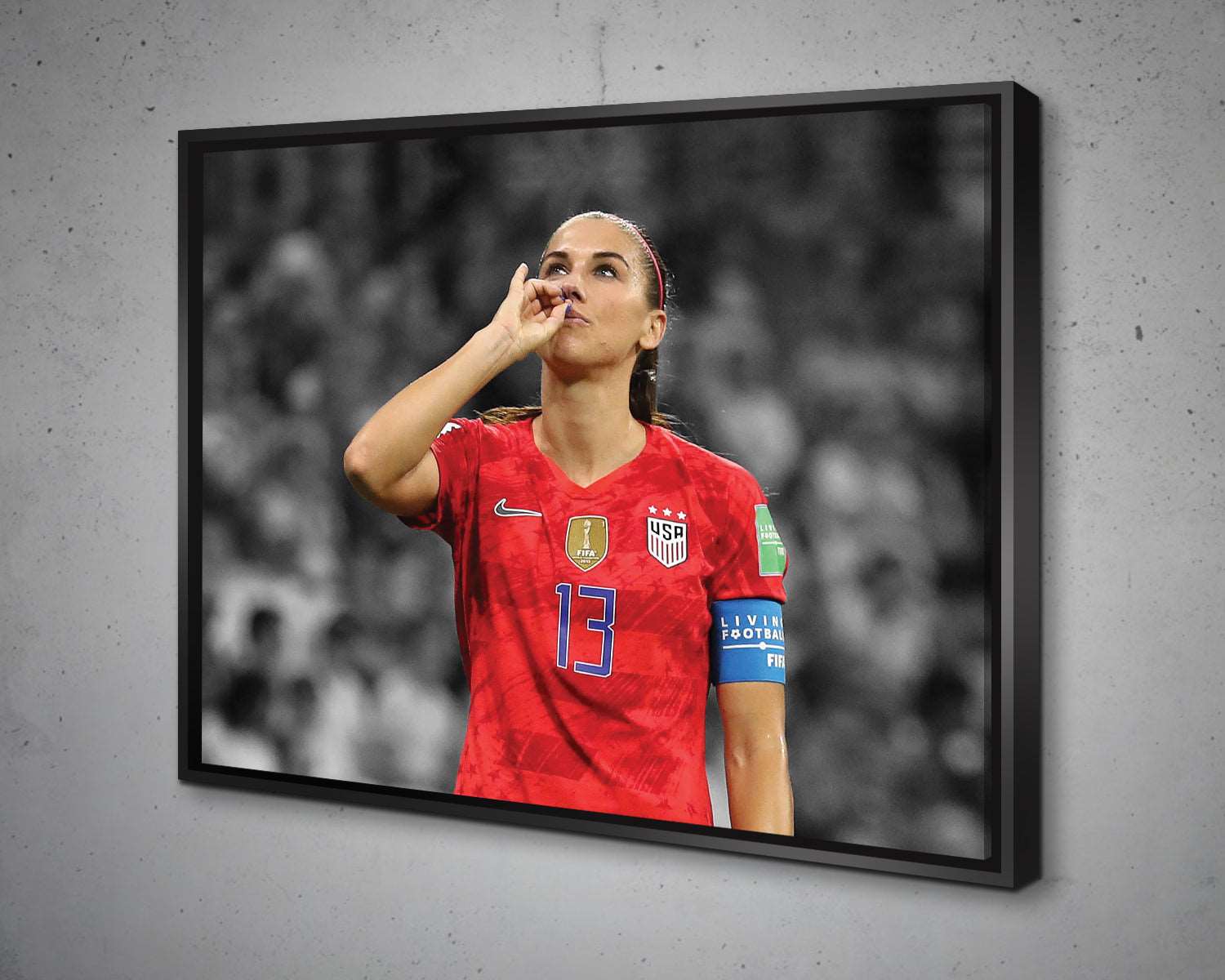 Alex Morgan Black & White Canvas Art
