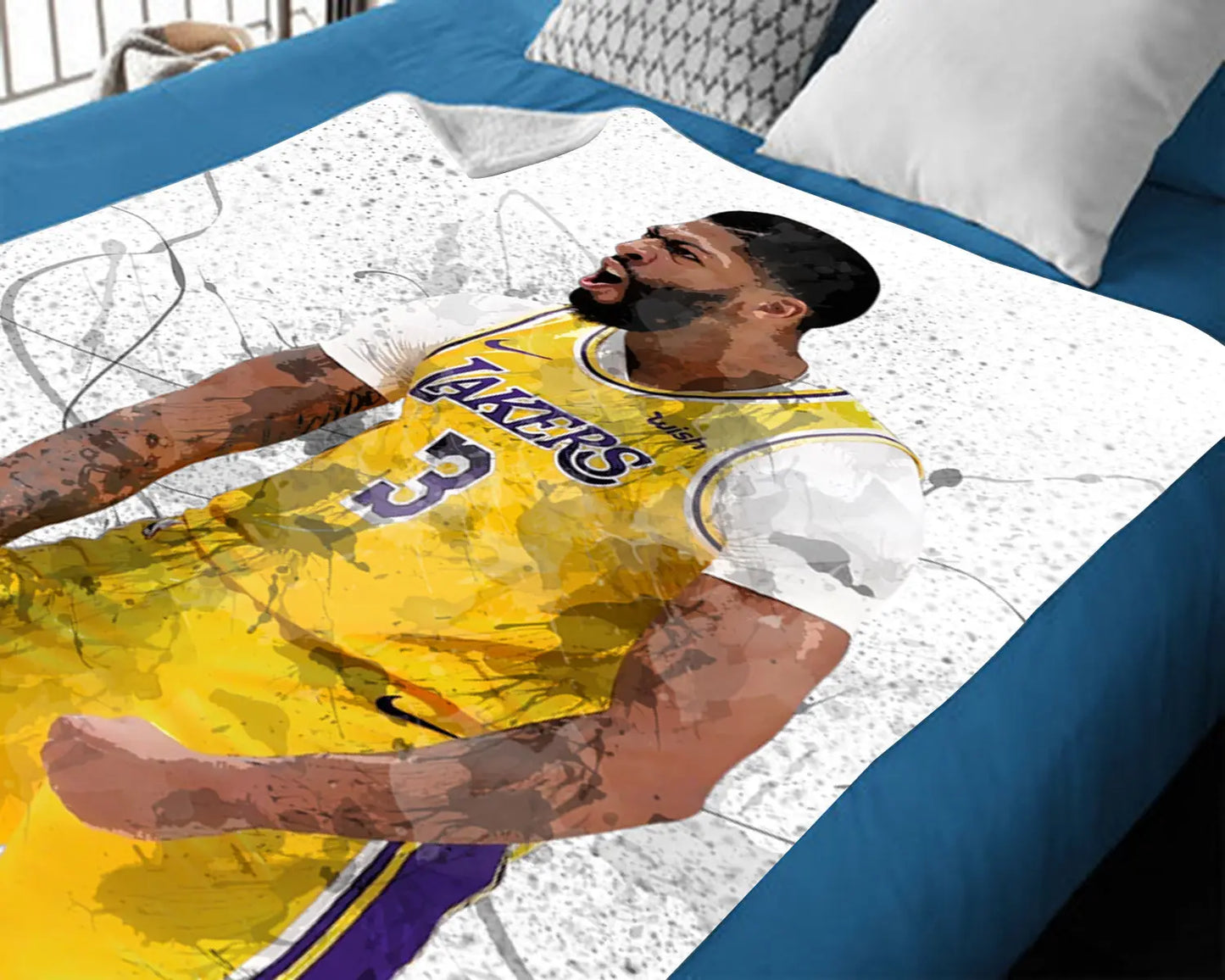 Anthony Davis Los Angeles Lakers Fleece Blanket