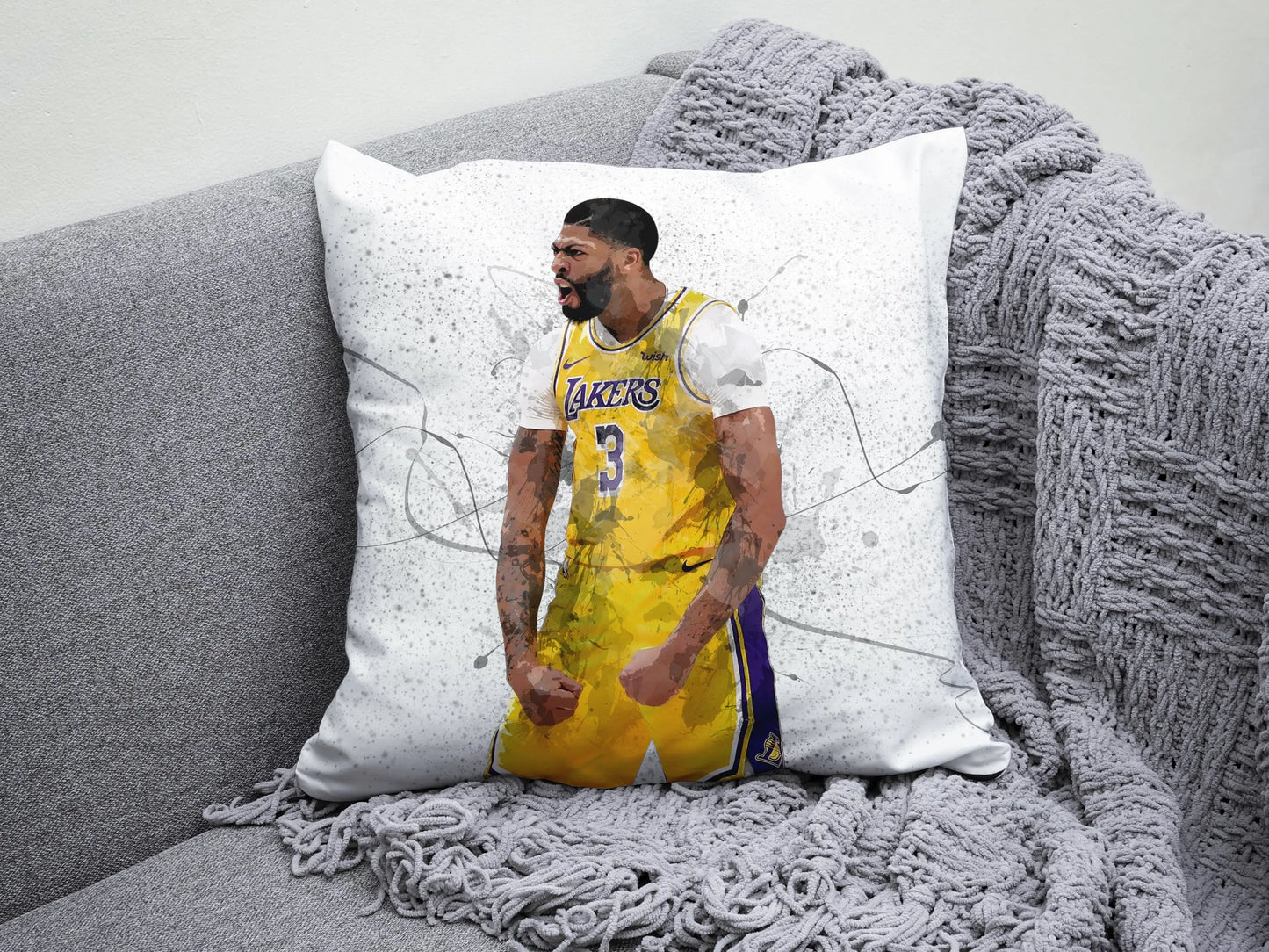 Almohada con efecto salpicadura de Anthony Davis