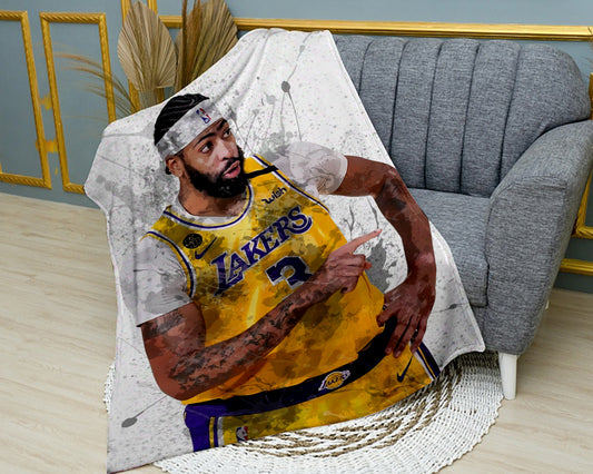 Anthony Davis Los Angeles Lakers Fleece Blanket