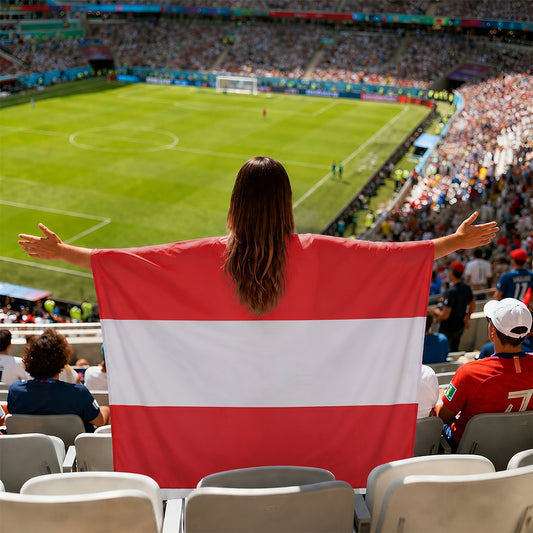 Austria Flag Body Cape with Sleeves
