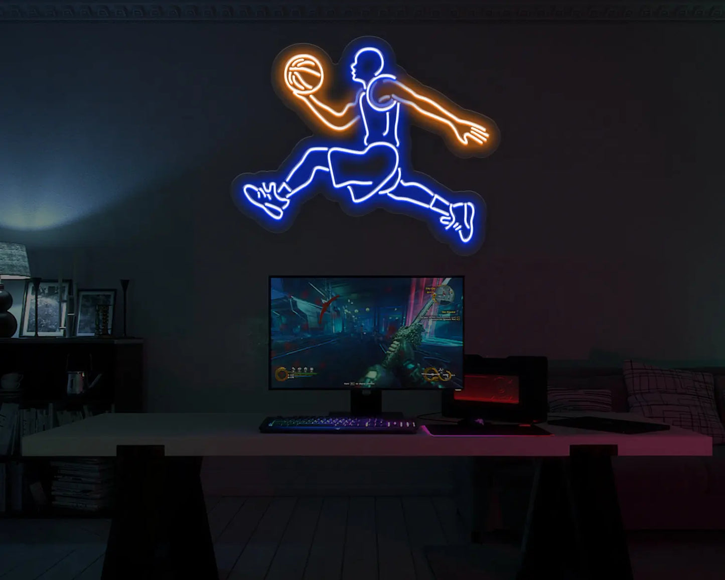 Basketball Player Neon Sign