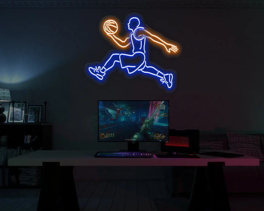 Basketball Player Neon Sign