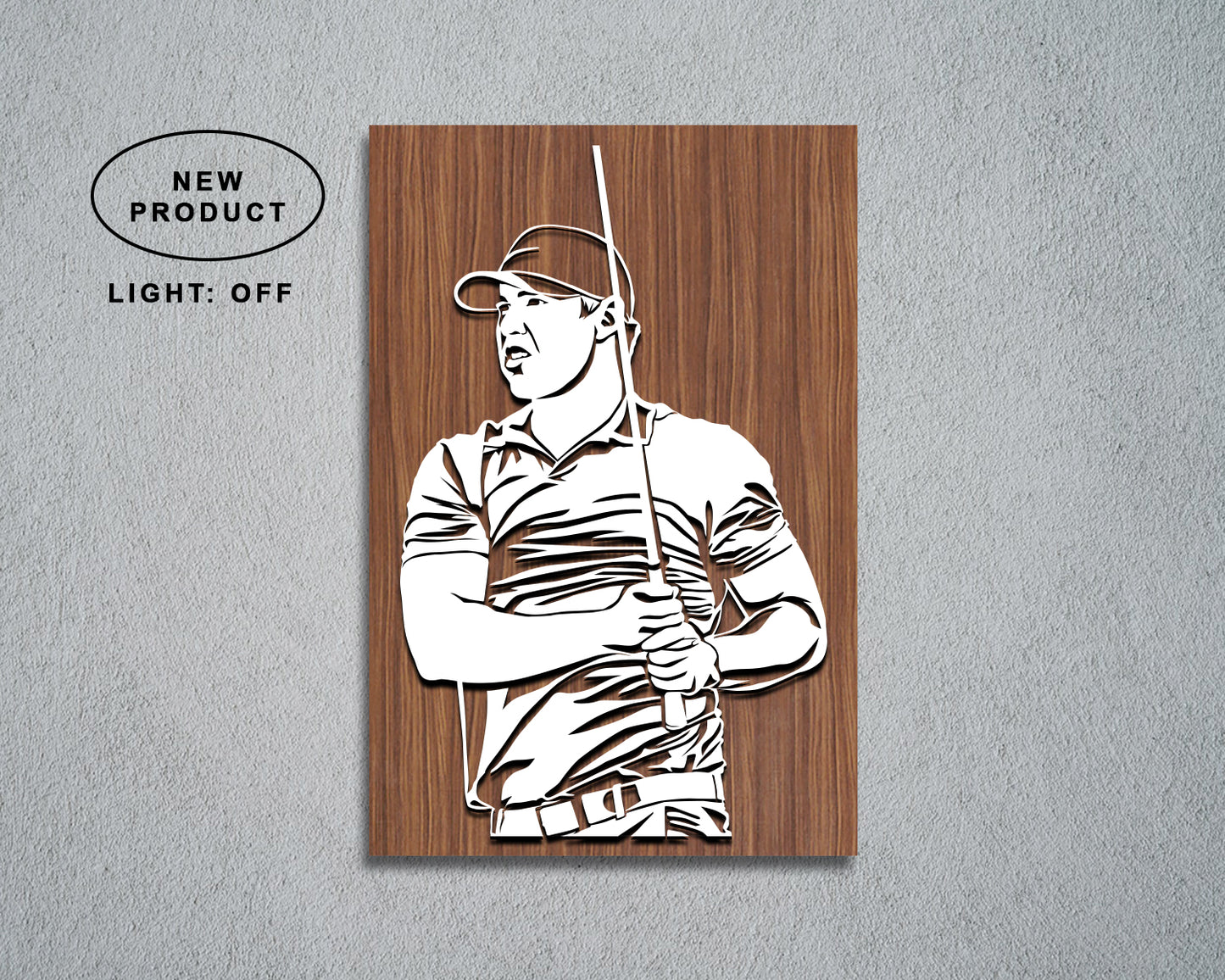 Brooks Koepka LED Wooden Decal
