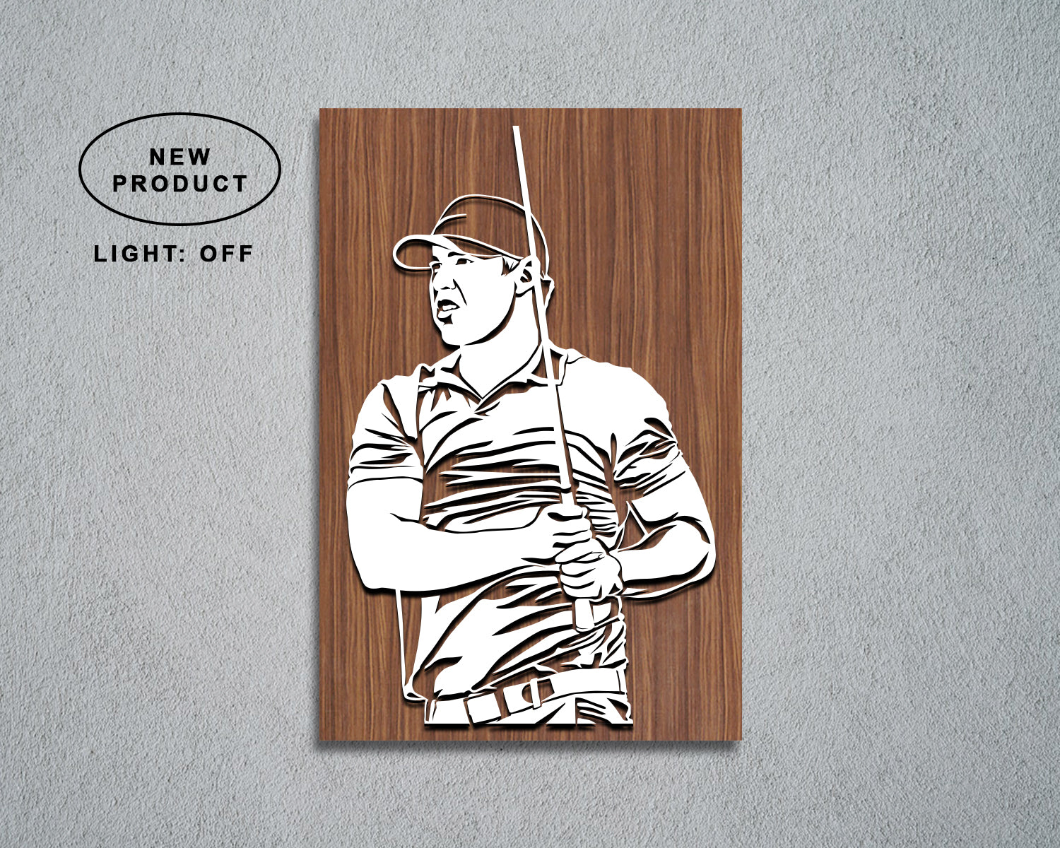 Brooks Koepka LED Wooden Decal