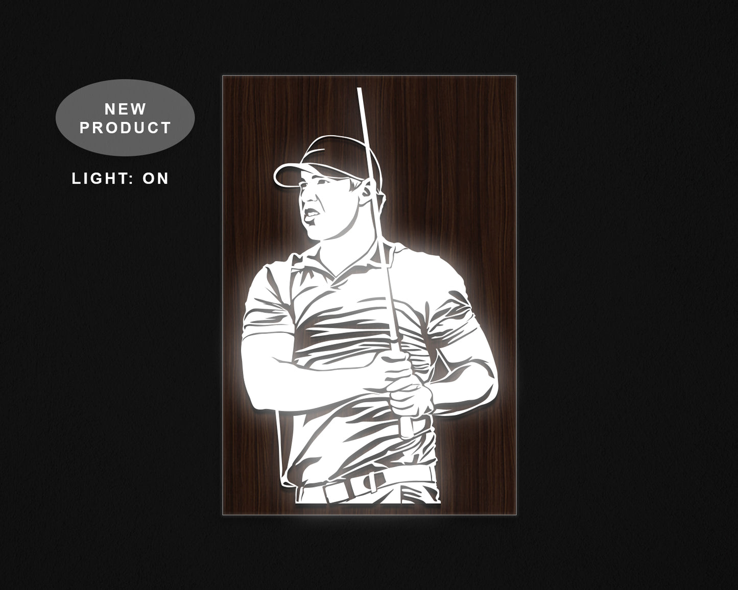 Brooks Koepka LED Wooden Decal