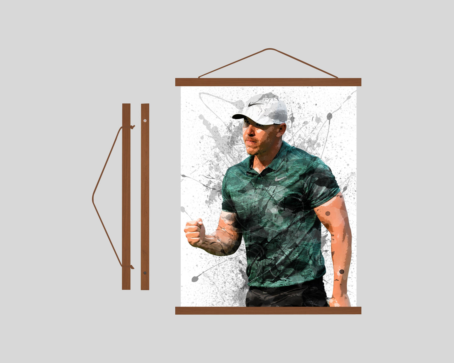 Cuadro colgante de arte deportivo de Brooks Koepka