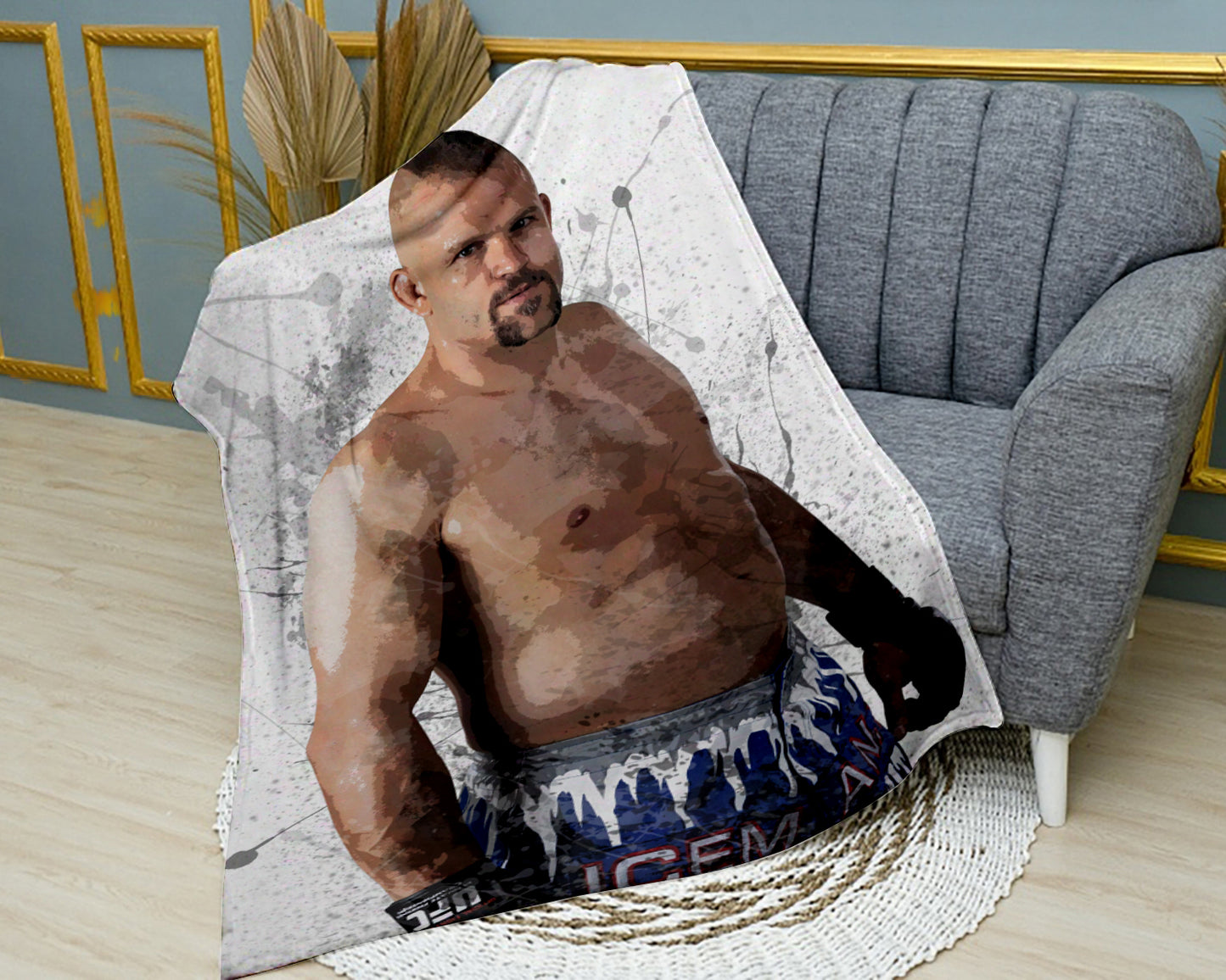 Manta polar con efecto salpicado de Chuck Liddell