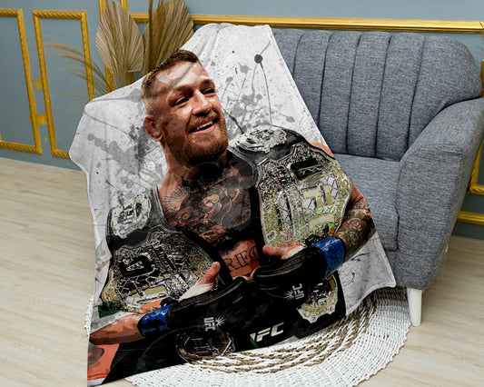 Conor McGregor Splash Effect Fleece Blanket